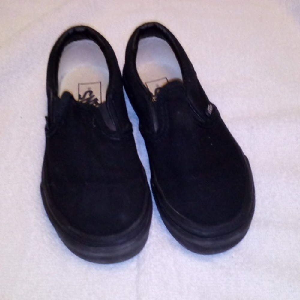 Vans black cloth slip on V shoe size 11,5